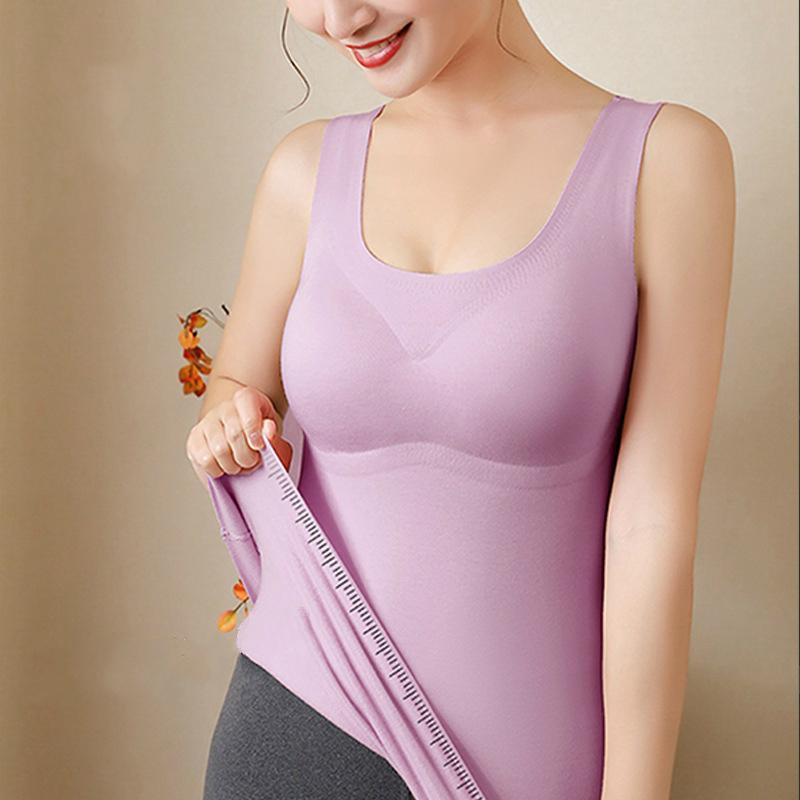 Quần Lót Sinh Nhiệt Mùa Đông Liền Mạch Nhiệt Nữ Áo Vest Plus Cashmere Đầu Bên Trong Mặc Cho Nữ Áo Lót Nữ Bra Thoải Mái Quần Lót