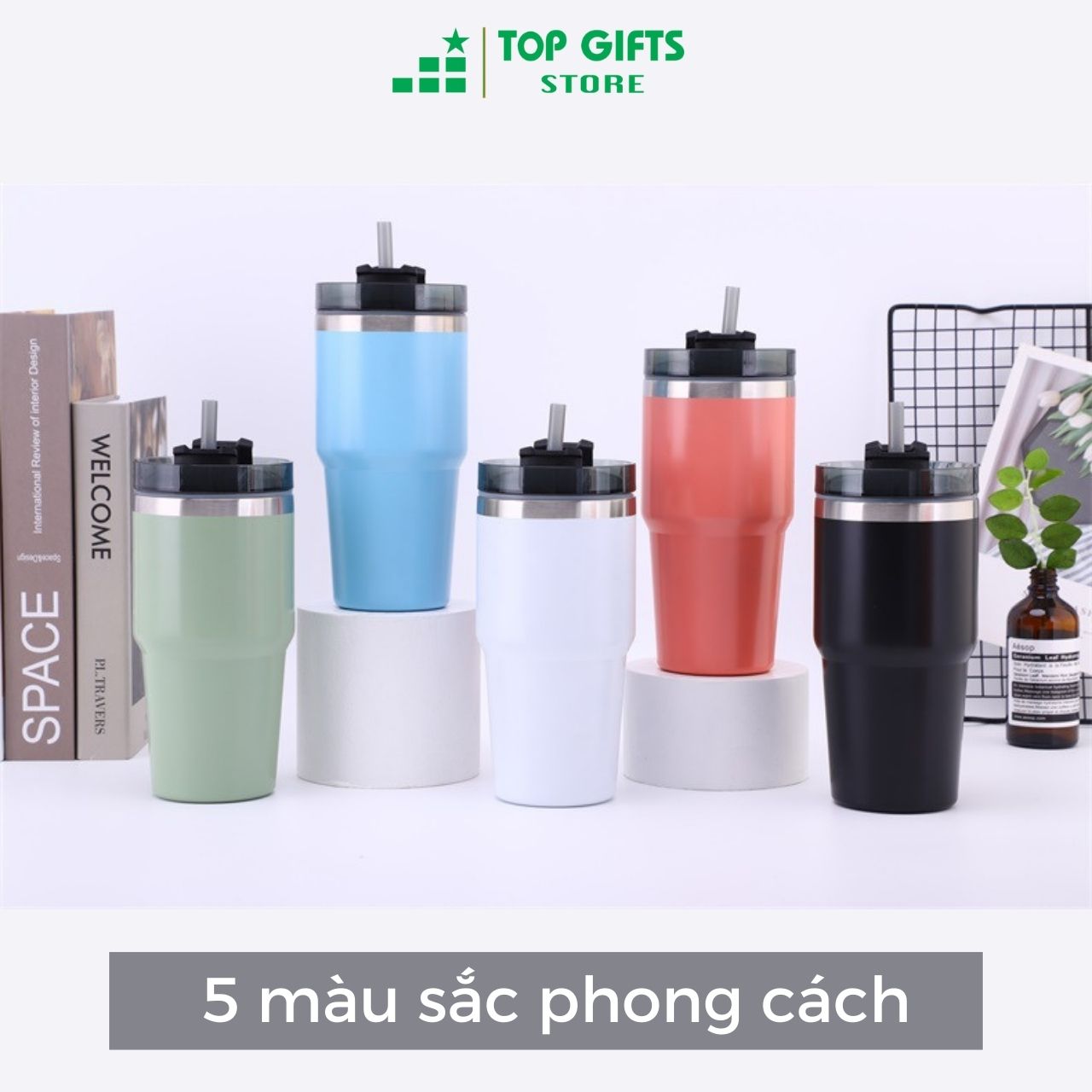 Hình ảnh Ly giữ nhiệt khắc tên LGN060 5 màu dung tích 600ml - 900ml