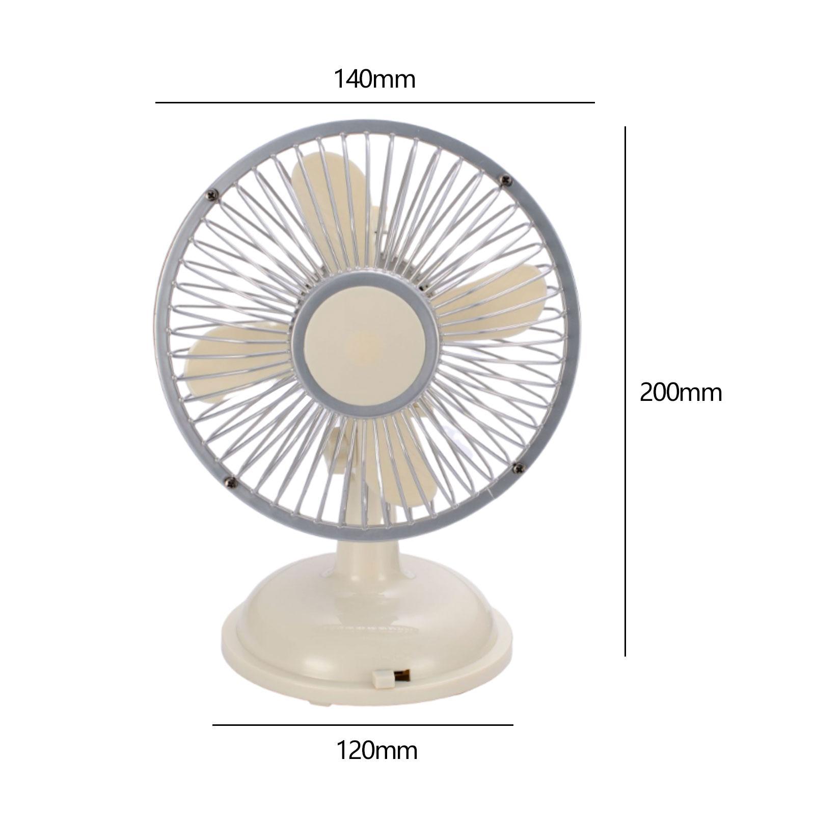 Mini Desk Fan Shaking Head Fans 2 Speeds Indoor Quiet Compact Small Cooling Fan Personal Portable Fan for Outdoor Home Desktop Office Camping