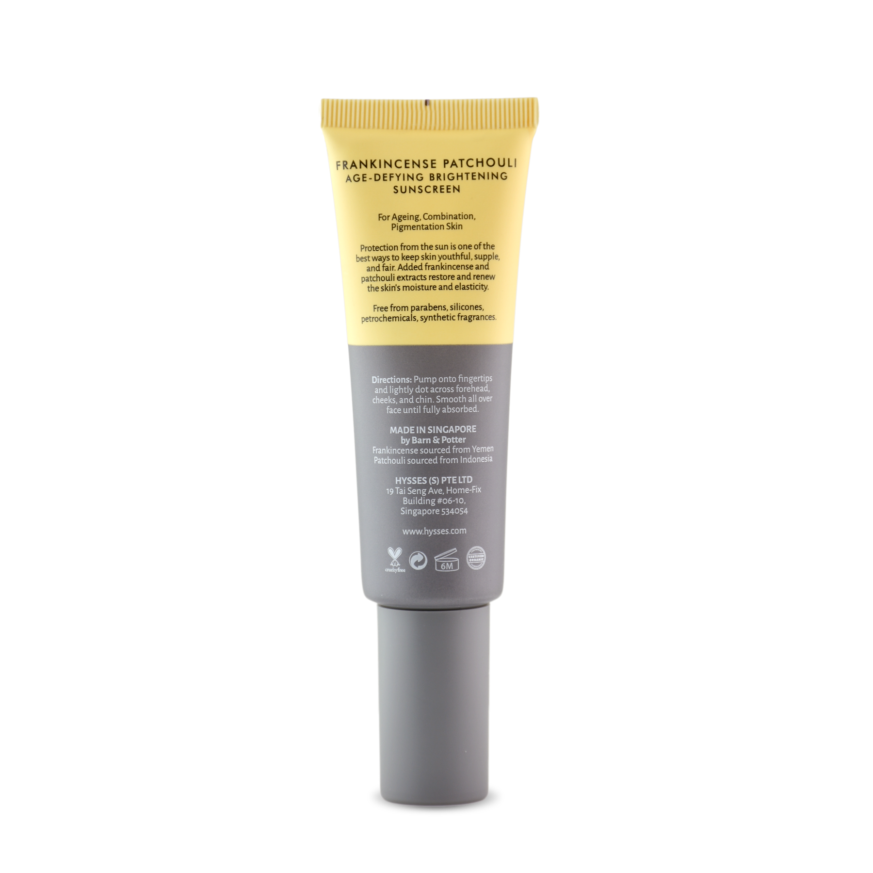 Kem Chống Nắng Cao Cấp Hysses Age Defying Brightening Làm Trắng Da, Chống Lão Hóa Bảo Vệ Da Trước Tia UVA/UVB Với Tinh Dầu Trầm Hương - Hoắc Hương Hữu Cơ Tự Nhiên