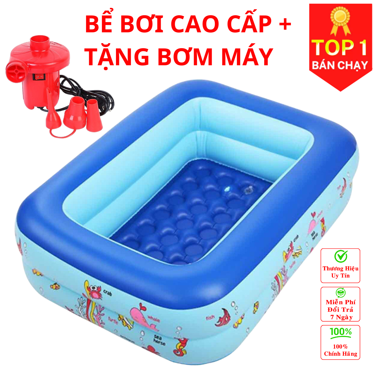 Bể bơi cho bé, hồ bơi trẻ em loại dày hình chữ nhật 1m2, 1m3, 1m5, 1m8, 2m1 | 2 tầng, 3 tầng, Bể Bơi Phao Bơi Trong Nhà 3 Tầng Cho Trẻ Em, Hồ Bơi Tắm Cho Bé Dày Dặn, Bể bơi cho bé, Hồ bơi trẻ em - dododios