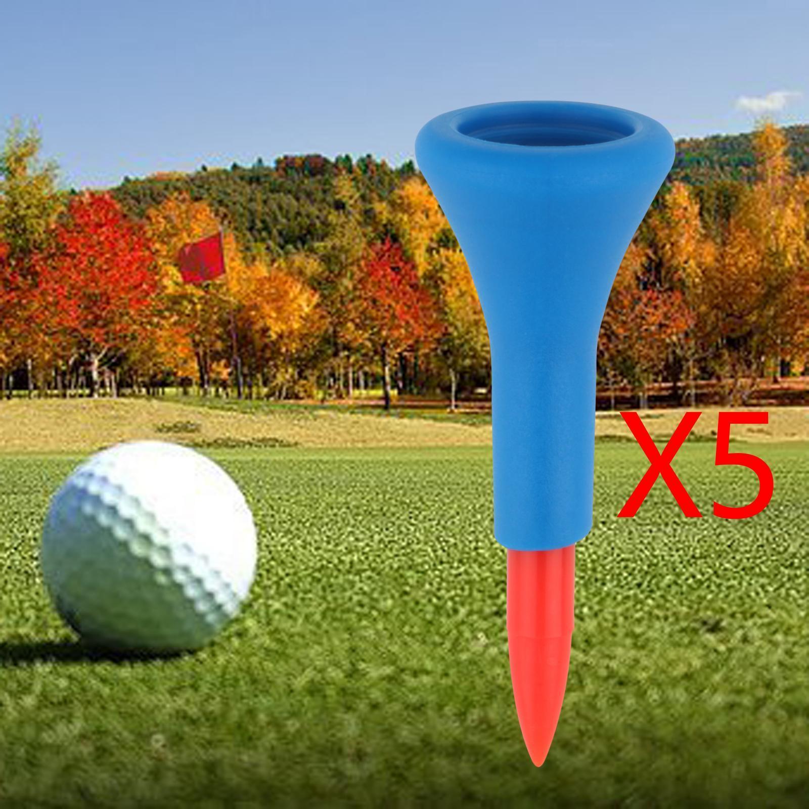 5x Driving Golf Rubber Tees Range Practice Training Mat Holder Red