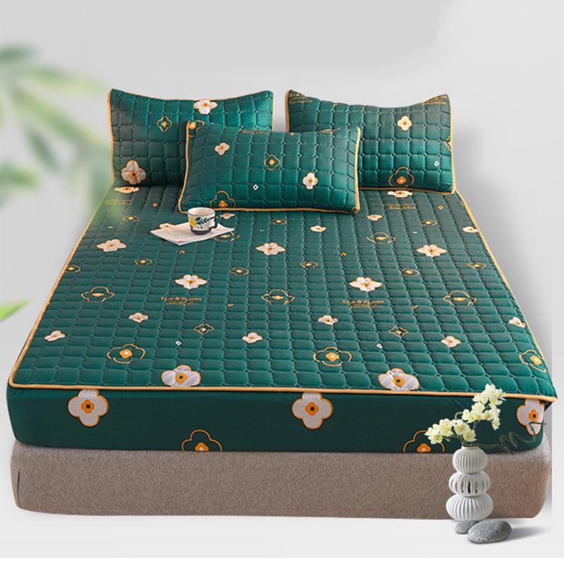 Bông Trang Bị Tấm Với Thun Tất Cả-Đã Bao Gồm Drap Giường Mài Mền Chần Gòn Giường Bọc Nệm Chống Thấm Không Vỏ Gối