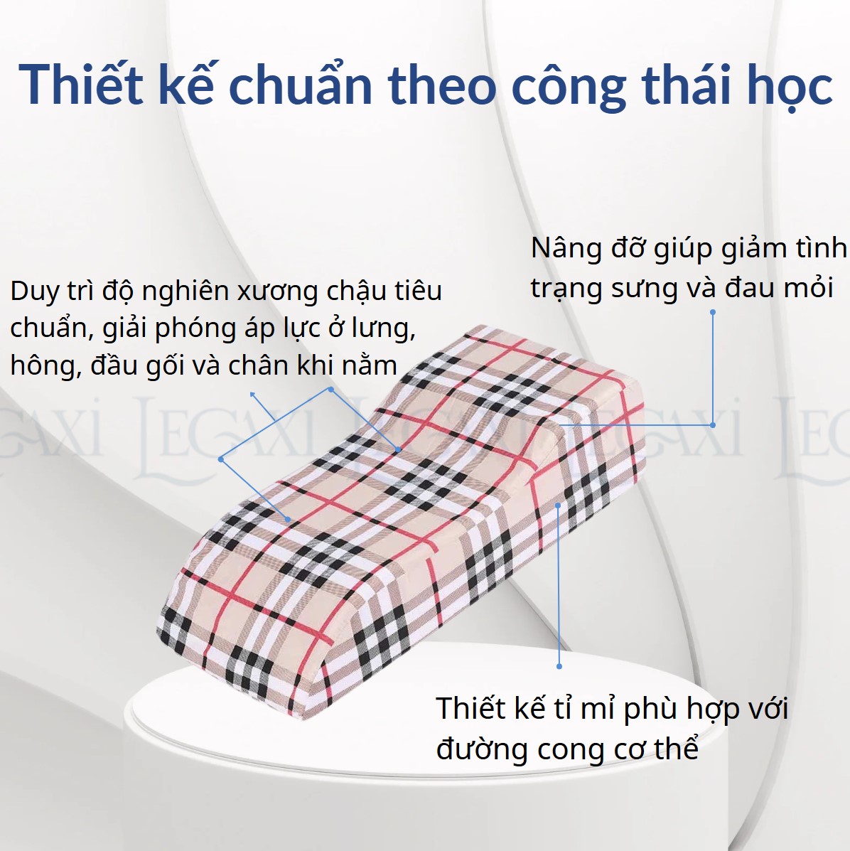 Gối Kê Chân Chống Suy Giãn Tĩnh Mạch Lượn Sóng,Tăng Tuần Hoàn Máu Chống Phù Nề, Giảm Ê Buốt, Đau Mỏi