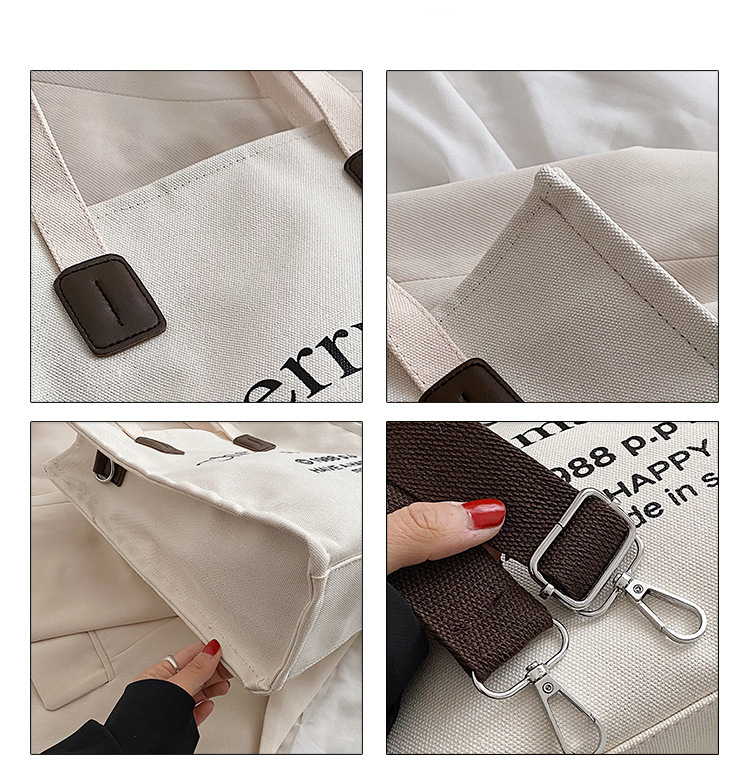 Túi tote bag túi vải canvas hai mặt họa tiết in chữ kiểu hàn quốc dễ thương TT04-C9353