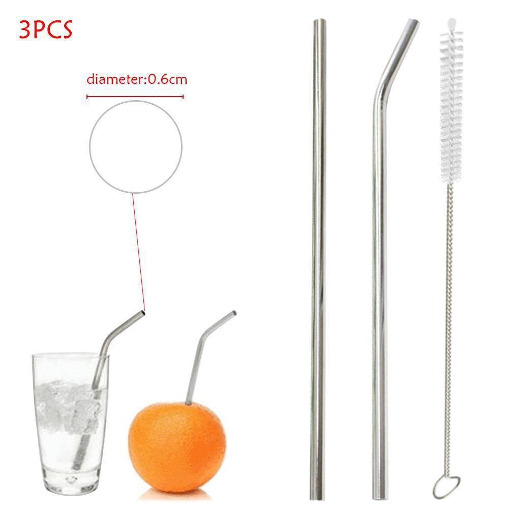 Bộ 2 ống hút bằng thép không gỉ kèm cọ rửa