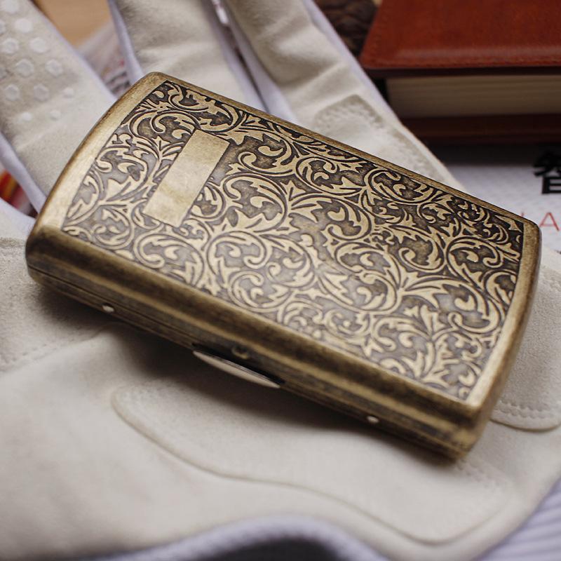 Vỏ thép chất lượng cao, hộp cũ với hộp cho phụ nữ, Etui với cổ Etui với với cho 12 điếu thuốc