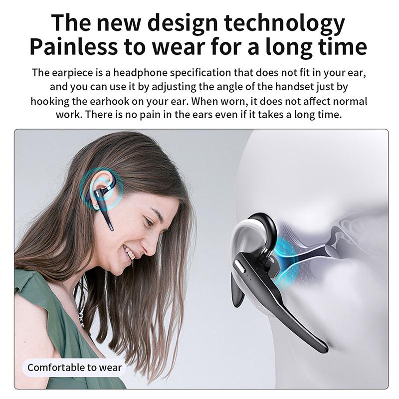 Bluetooth Mới Kinh Doanh Tai Nghe Tai Nghe Nhét Tai Không Dây Đơn Tay Nghe Dành Cho Lái Xe HD Gọi Tai Nghe Micro Kinh Doanh Tai Nghe