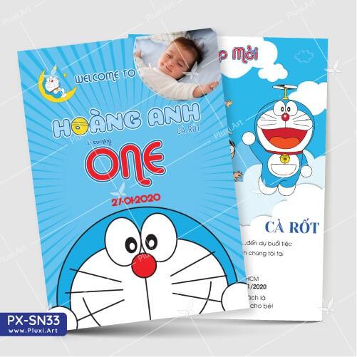 Thiệp thôi nôi – sinh nhật theo yêu cầu Pluxi