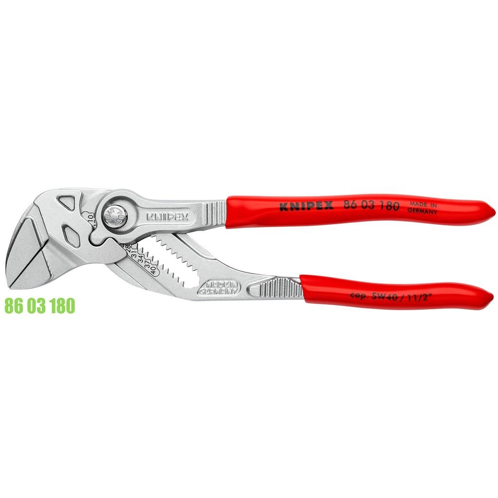 Kìm mỏ lết ngàm song song mạ Crom 5-16 inch cán đỏ, KNIPEX 86 03 250