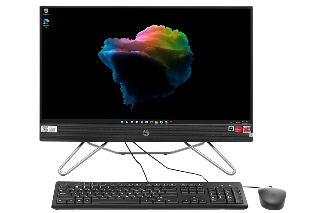 HP 205 Pro G8 AIO R3 5300U/4GB/256GB/23.8"F/KB/Mouse/Win11/(5R3F1PA)/Đen - Hàng chính hãng