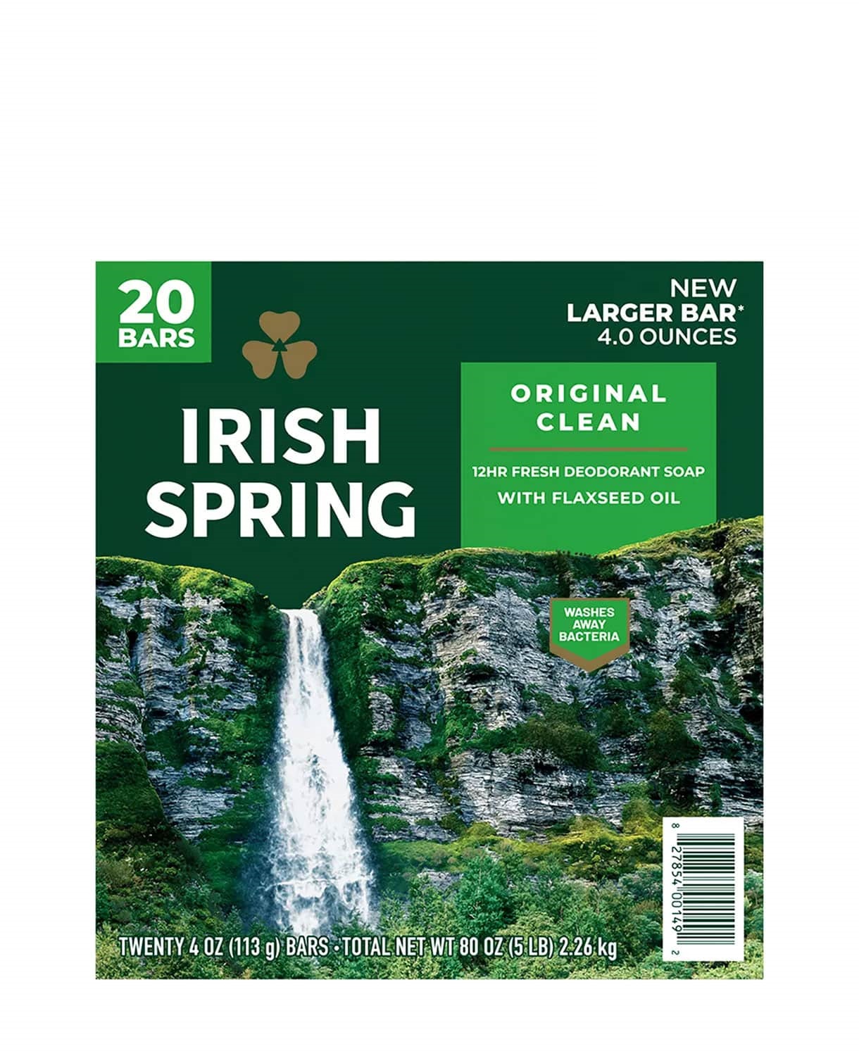 Lốc 20 cục Xà bông cục Irish Spring Feel Clean And Fresh 2.26kg  ( không xuất hóa đơn đỏ )