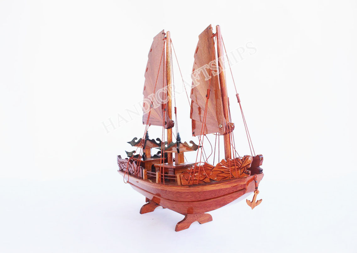 Mô hình thuyền gỗ Hạ Long gỗ hương