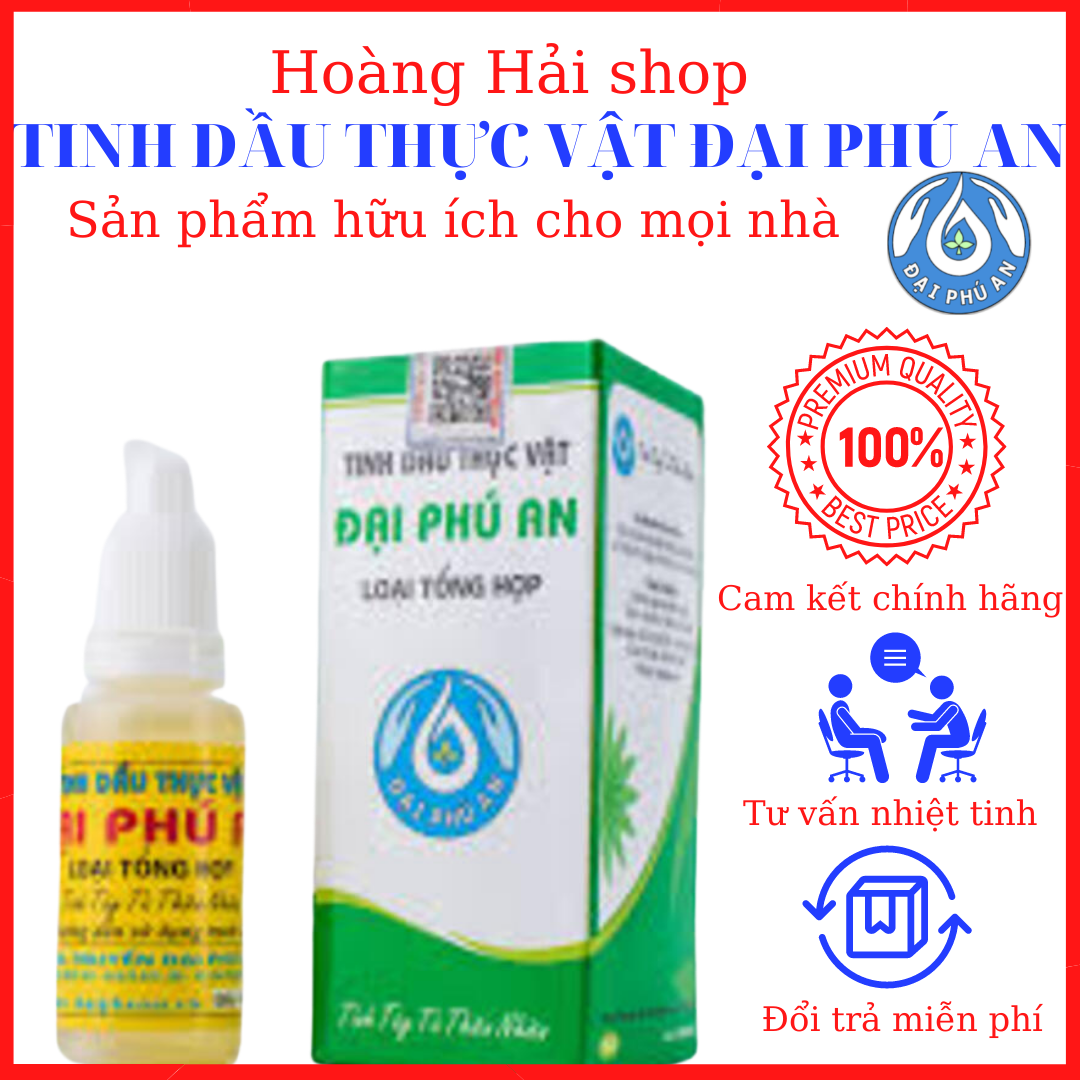 [Quà tặng thanh quế cay] Tinh dầu thực vật đại phú an 15ml