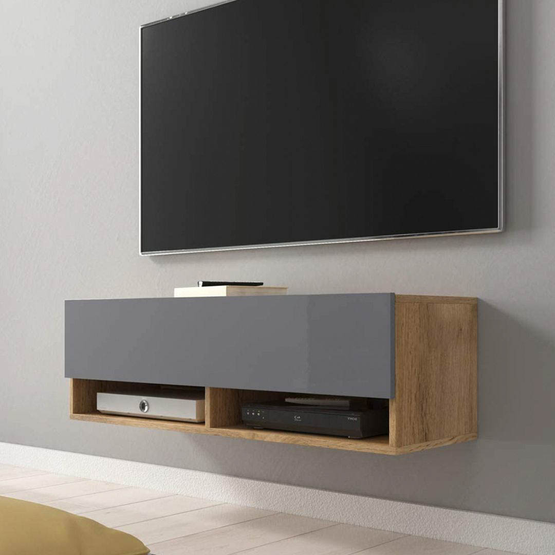 Kệ tivi gỗ hiện đại SMLIFE Tago | Gỗ MDF dày 17mm chống ẩm | D100xR30xC30cm
