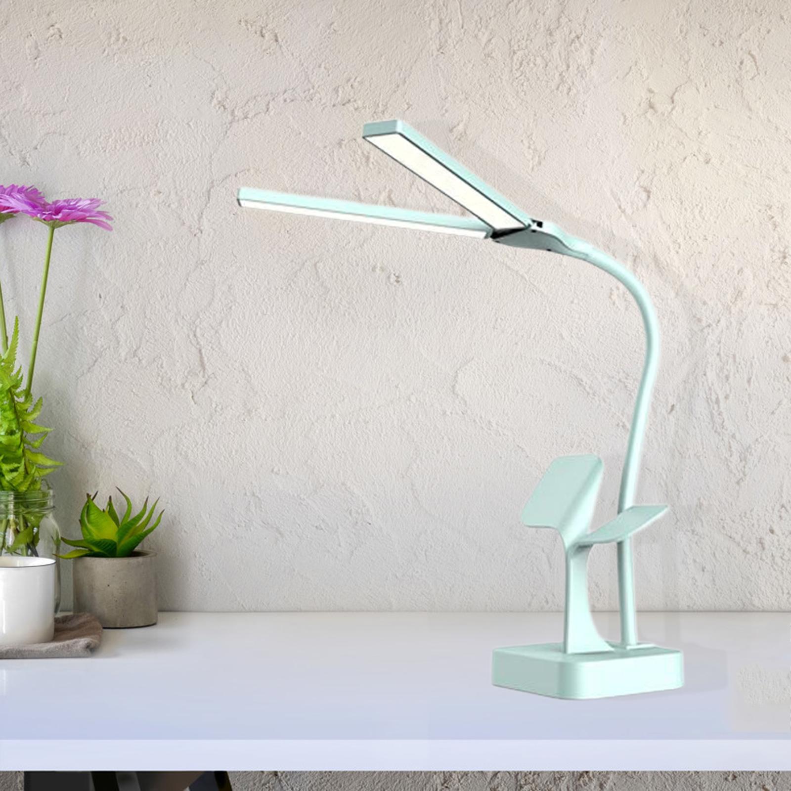 Desk Lamp Eye Protection LED Lamp 2 Heads Bedside Table Desk Lamp LED Reading Desk Light