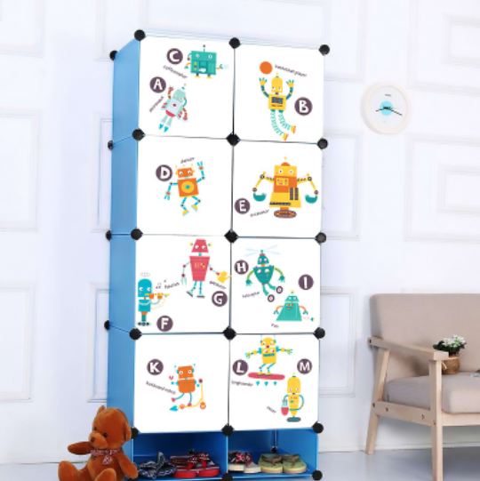 Decal trang trí tường - Bảng chữ cái Robot