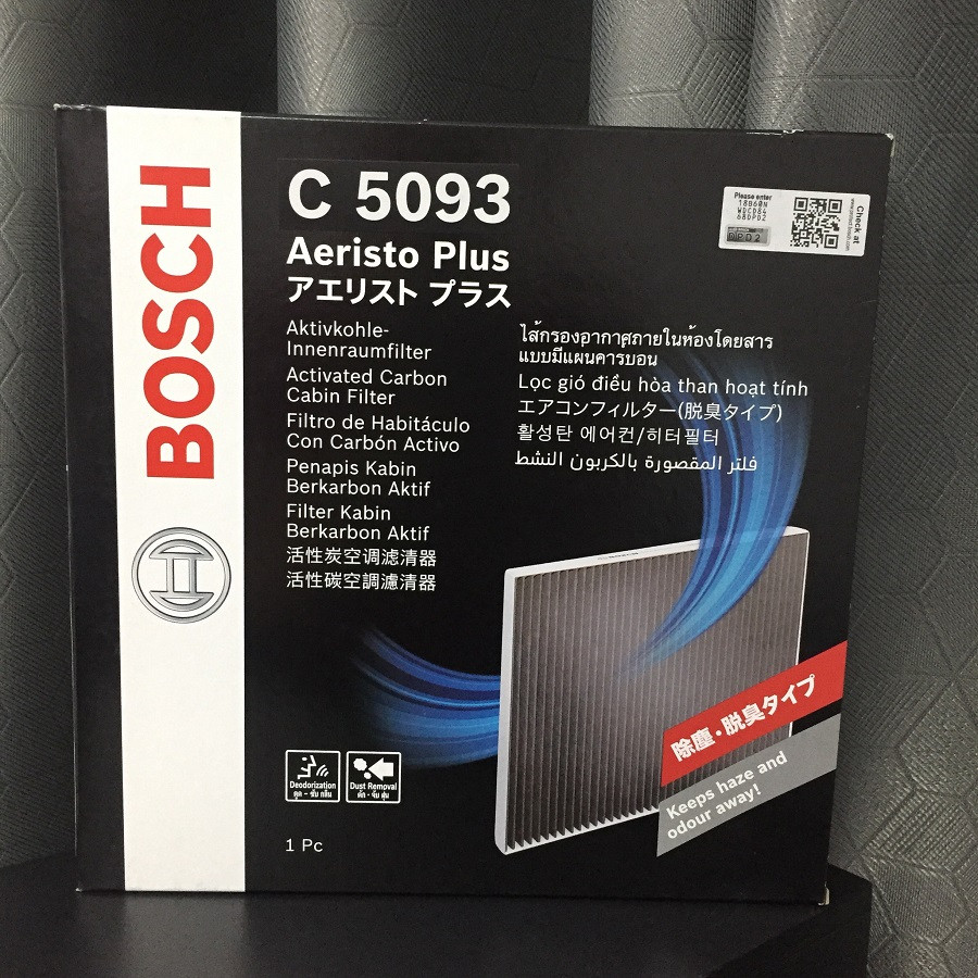 Lọc Gió Điều Hòa Than Hoạt Tính BOSCH C5093 Dành cho Xe Toyota Camry Vios , Yaris , .