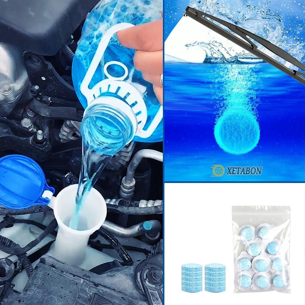Combo 10 viên sủi nước rửa kính chuyên dụng siêu sạch cho xe hơi, xe ô tô 1 viên pha 4 lít nước