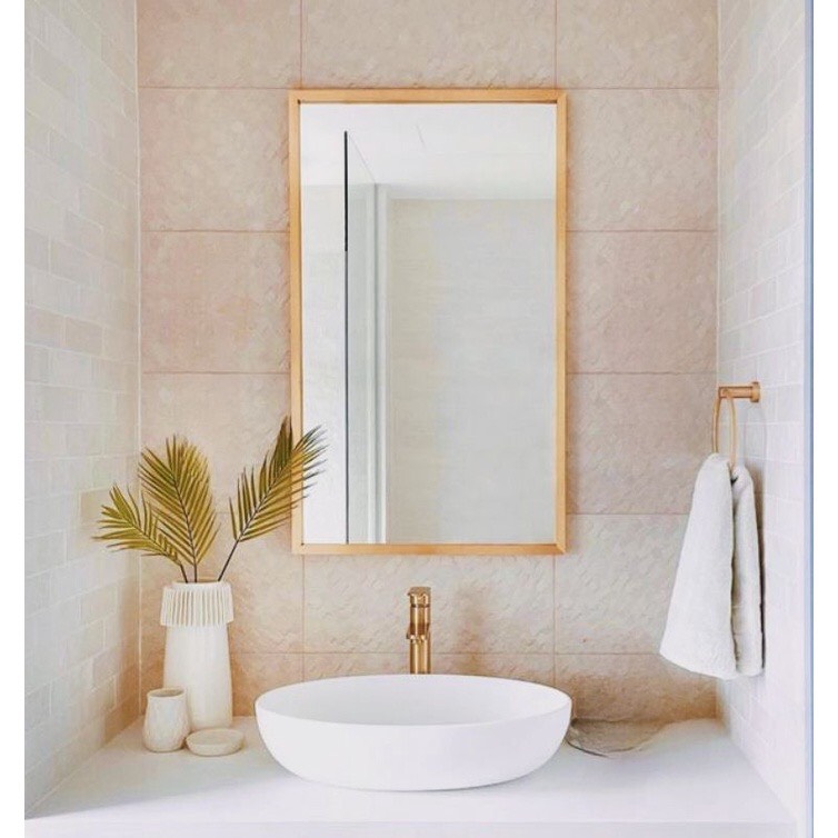 Gương treo tường, treo nhà tắm kiểu dáng vòm và vuông góc kích thước 40x60cm