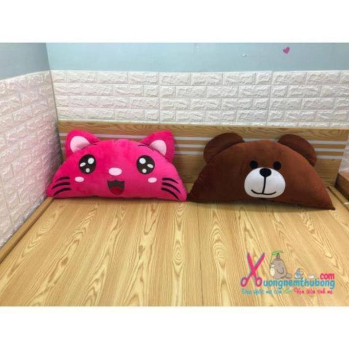 Gối tựa bông hình thú,vỏ nhung ruột bông cao cấp Babykid