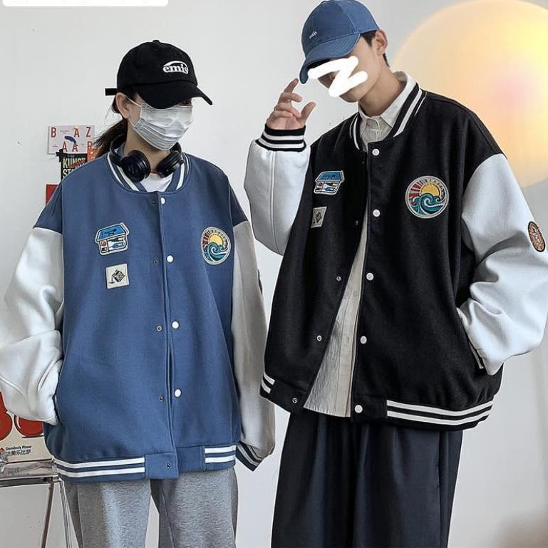 áo khoác bomber nỉ cotton giá rẻ nam nữ, Áo khoác bomber nỉ form rộng Unisex, Áo bomber nỉ Cardigan trần bông trẻ trung, áo khoác chuẩn hàng shop