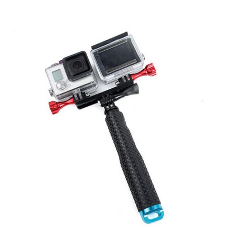 2 Way Double Monopod Mount Adapter For  4 3+ 3SJ4000 Sports Camera