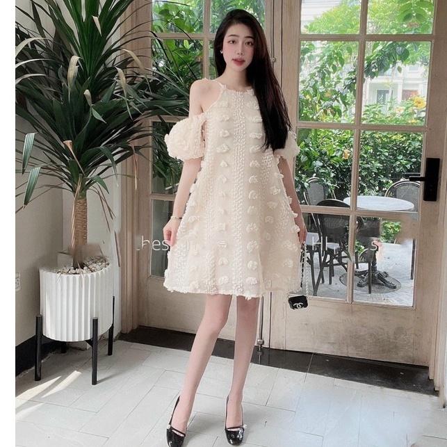 Váy bầu thiết kế M79 đầm bầu mùa hè công sở dáng suông thời trang màu trắng sau sinh bauxinh