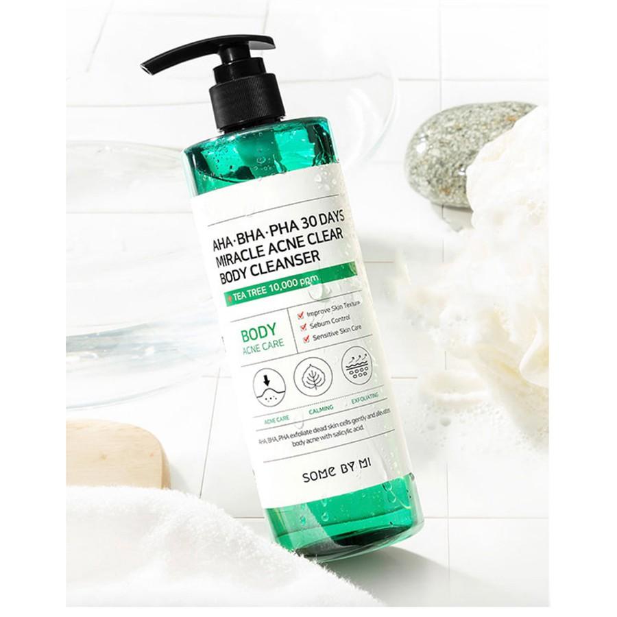 Sữa tắm giảm mụn lưng làm sạch da Some by mi aha-bha-pha 30 days miracle acne clear body cleanser 400g