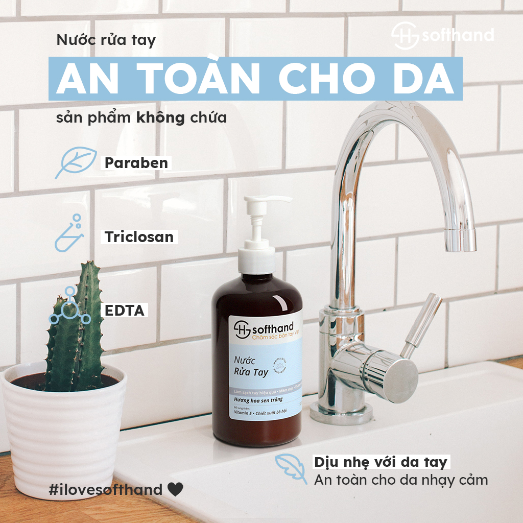 Nước rửa tay Softhand 500mL/chai