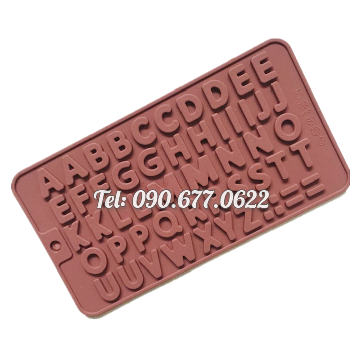 Khuôn silicone làm rau câu, socola chữ cái in hoa – Mã số 1606