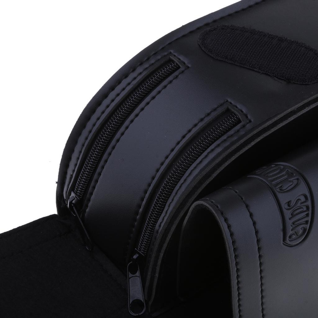 Black PU Leather Right Side Saddlebag Water Bottle Holder Fit for Harley