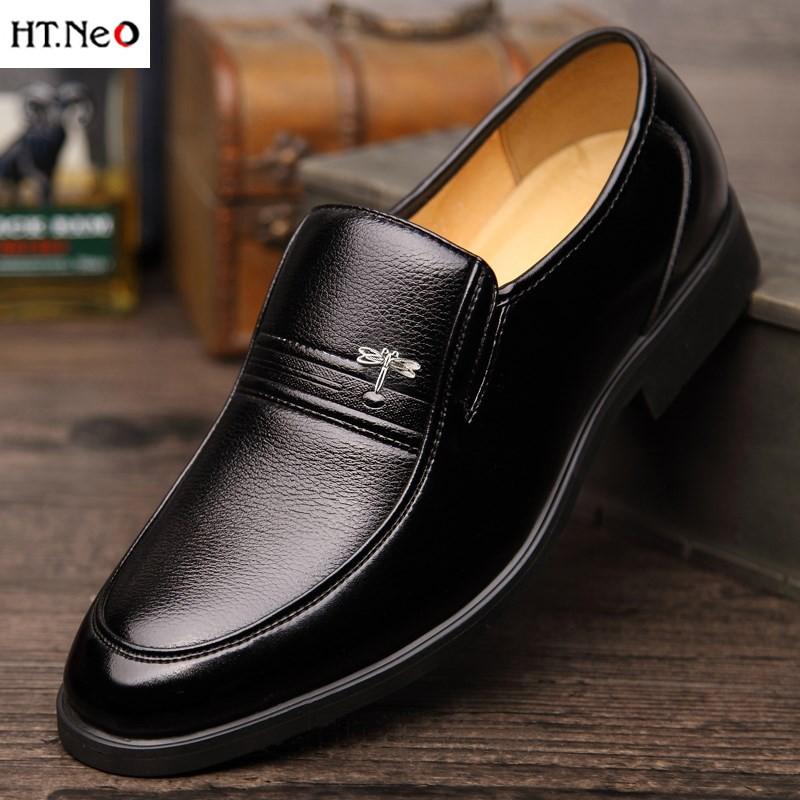 Giày nam trung niên   HT.NEO  da bò xịn thích hợp cho người trung tuổi, giày da mềm đế kếp siêu bền và chắc chân.
