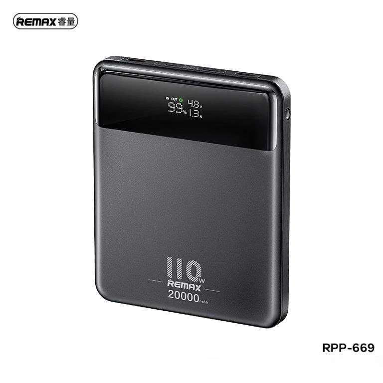 Pin sạc dự phòng sạc nhanh REMAX Dinba Series 110W 20000mAh RPP-669 chất liệu bền bỉ, thiết kế hiện đại - Hàng chính hãng