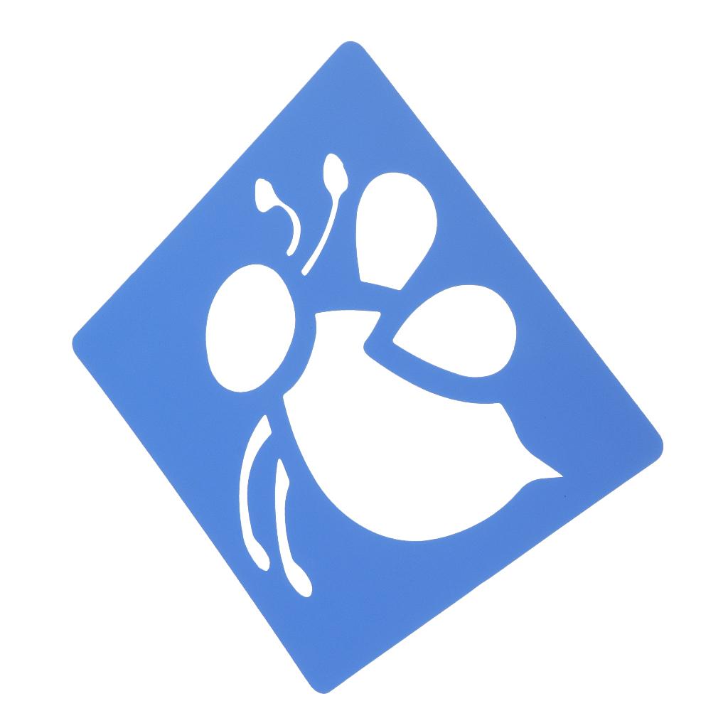 6 Cái/bộ Vẽ Bản Mẫu Stencils Thước Dành Cho Trẻ Em Đồ Trang Trí 14X15 Cm Số 1