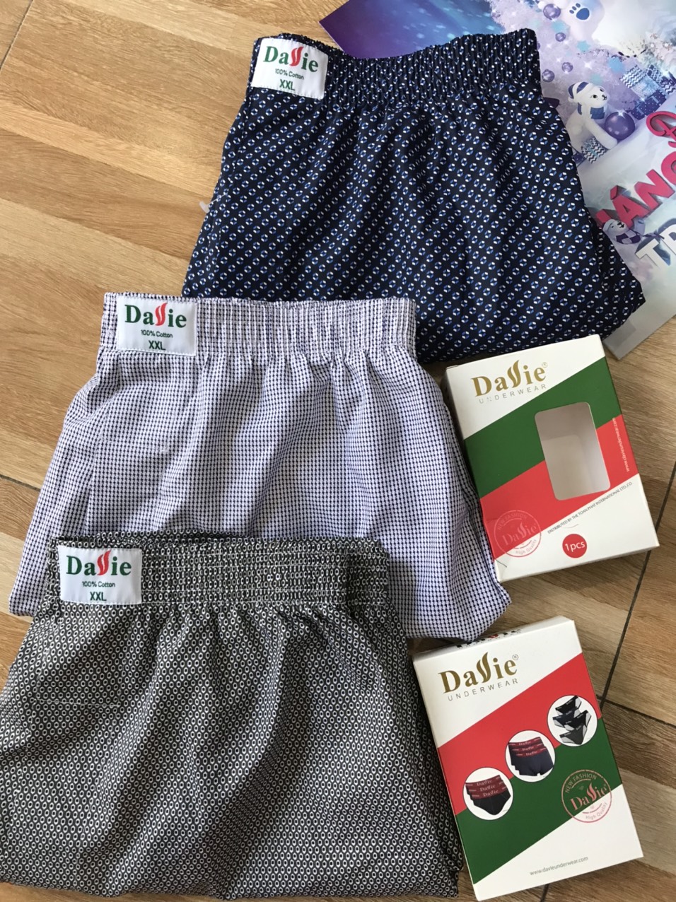 COMBO 3 QUẦN SHORT MẶC NHÀ NAM DAVIE DVS01 SIZE XL