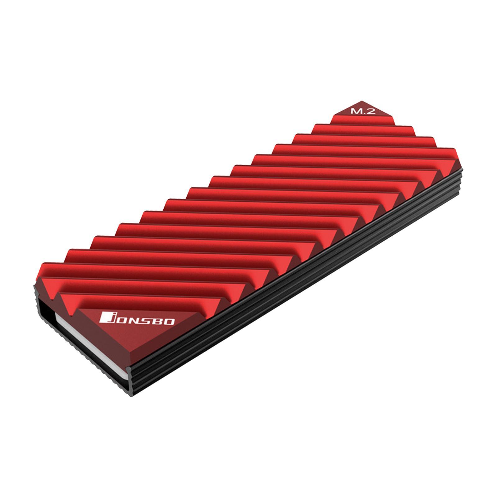 2280 SSD Solid State Heat Sink with Thermal Pad for Desktop PC Red