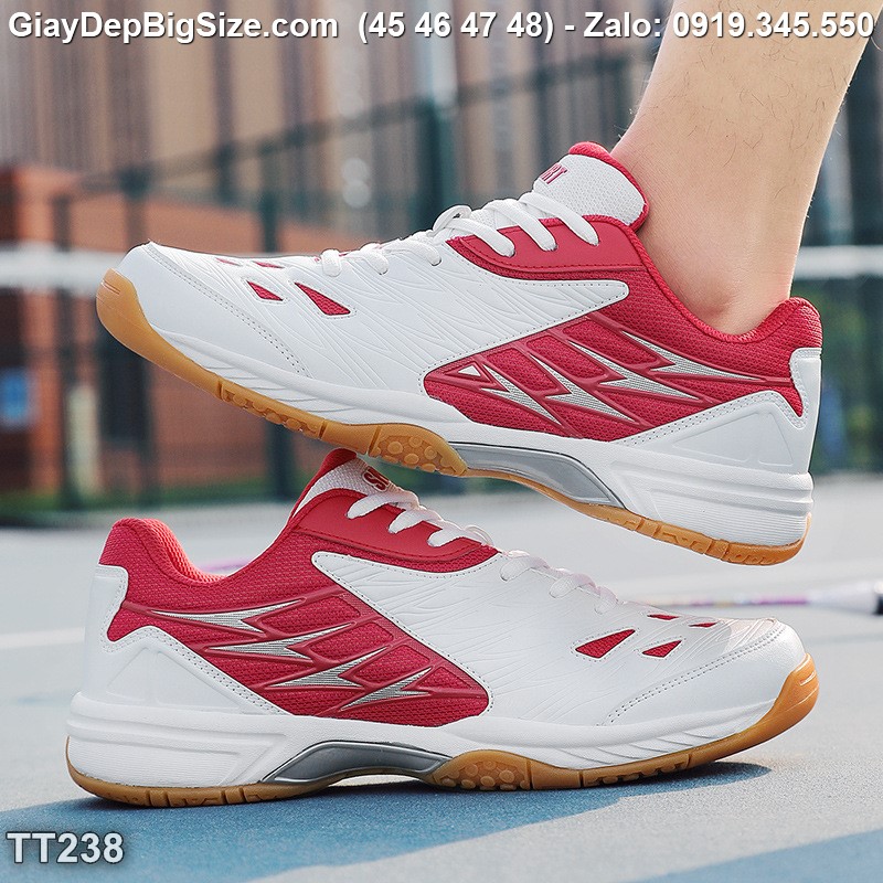 Giày chơi cầu lông tennis cỡ lớn 45 46 47 48 cho nam cao to chân ú bè. Big size badminton shoes for wide feet