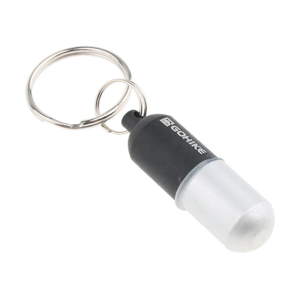 2pcs Waterproof Aluminum Pill Storage Box Keychain Tablet Holder Case