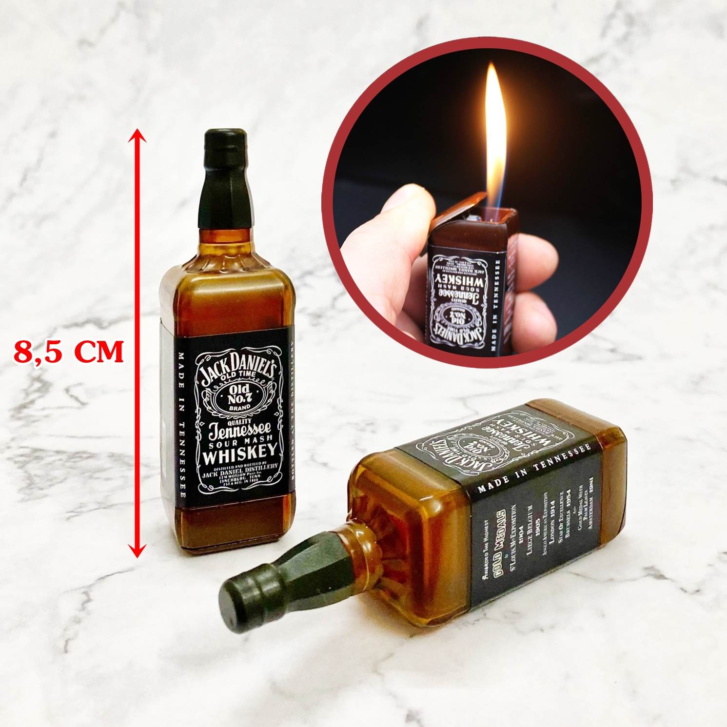 GCRW-BẬT LỬA HÌNH CHAI RƯỢU WHISKEY - -