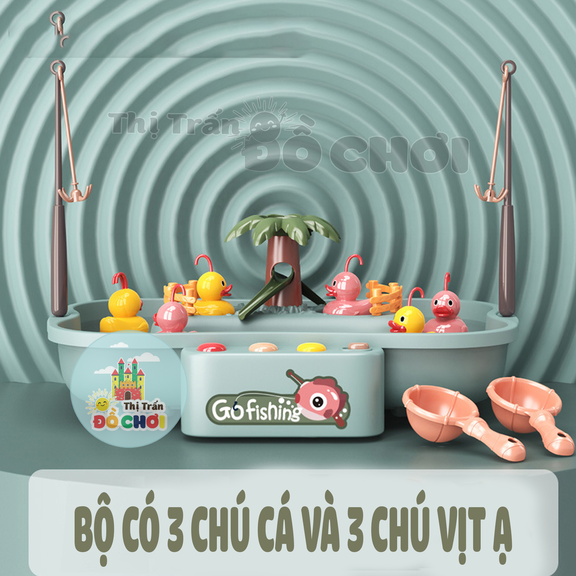 Bộ đồ chơi câu cá vòng quay có nhạc cho bé 889-193-4