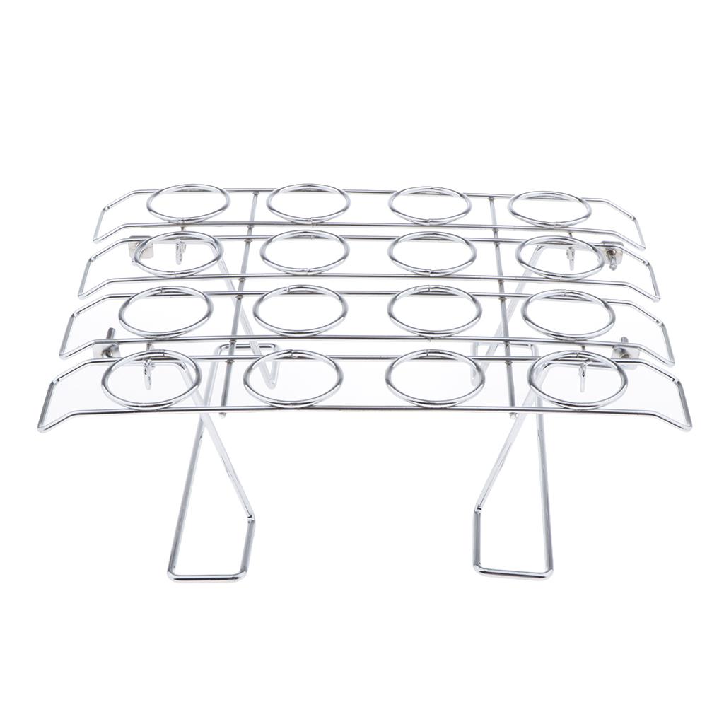 Stainless Steel Cake Cone Baking Rack Ice Cream Cone Stand Holder 12 Slots