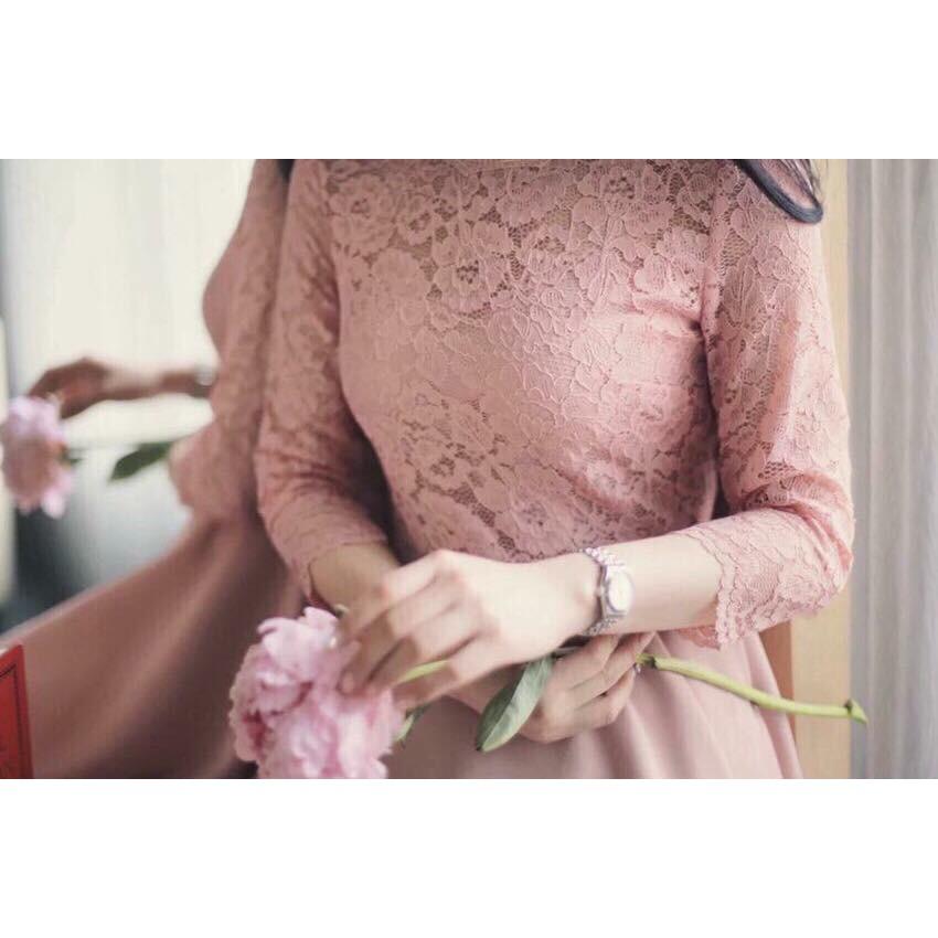 Đầm xòe phối thân ren CC