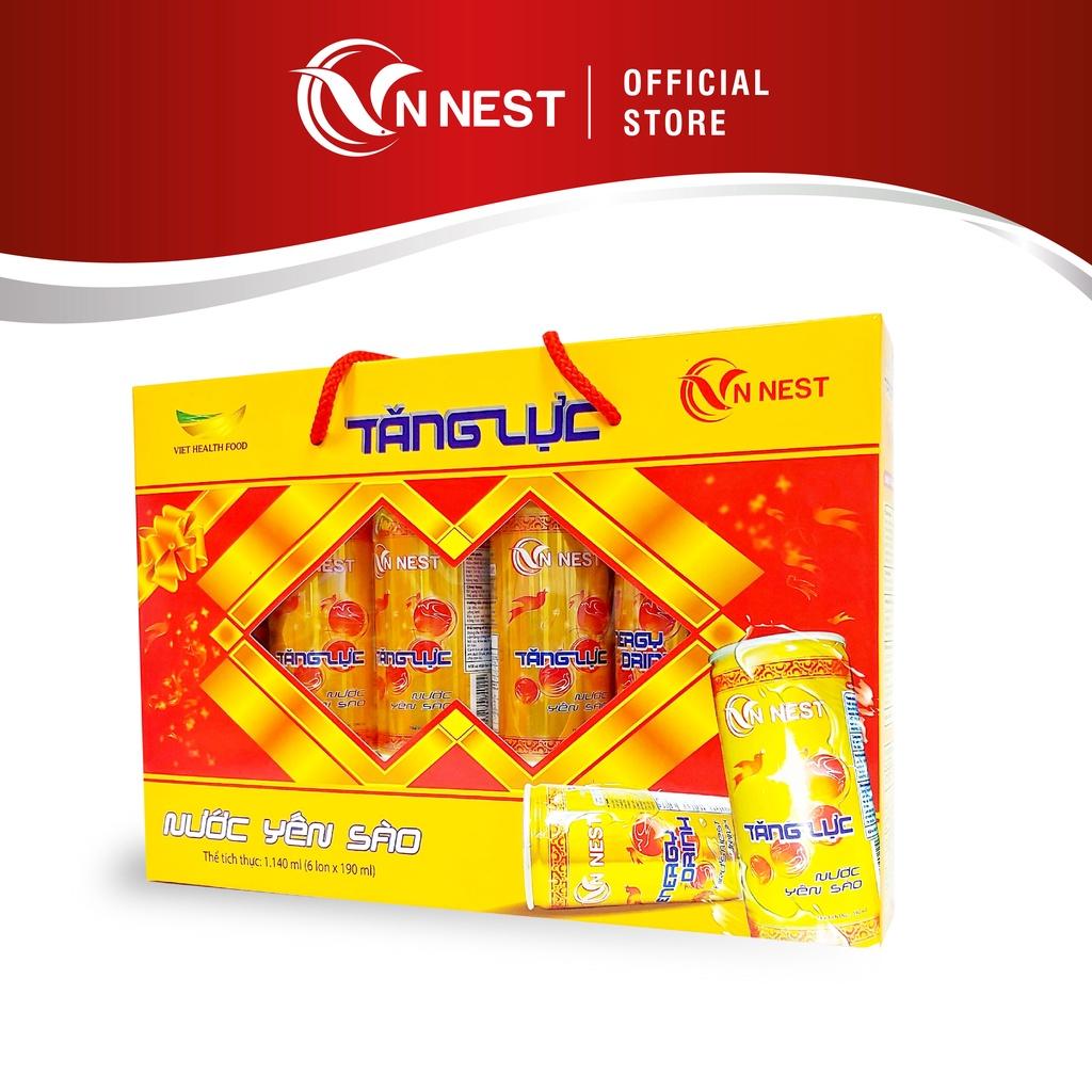 Nước Yến 5% Tăng Lực (Lốc 6 Lon x 190ml) - Vnnest