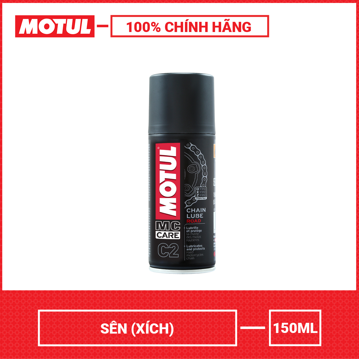 Xịt sên / xích MOTUL C2 CHAIN LUBE ROAD 0.15L