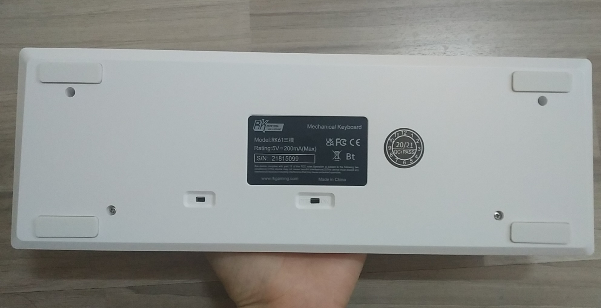 Bàn Phím Cơ Không Dây RK61 Ver 4- CHÍNH HÃNG Royal Kludge. Ba Chế Độ Bluetooth 5.0/ Wifi - Kèm Receiver / Có Dây - Cáp Type C. Bàn Phím Cơ Mini 61 Phím