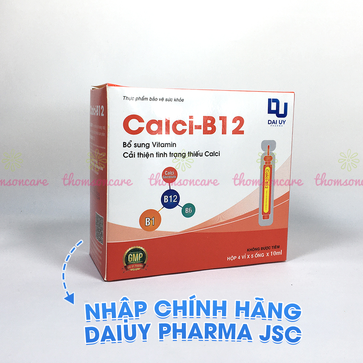 Calci B12 hộp 20 ống 10ml - Tăng cường sức khỏe - Bổ sung vitamin, cải thiện tình trạng thiếu hụt canxi