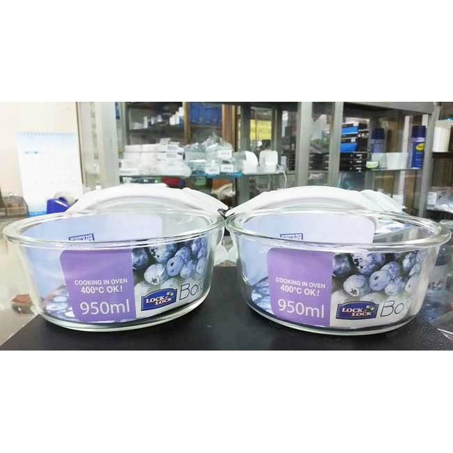 Bộ 2 Hộp Thủy Tinh Lock & Lock Dung Tích 950ml