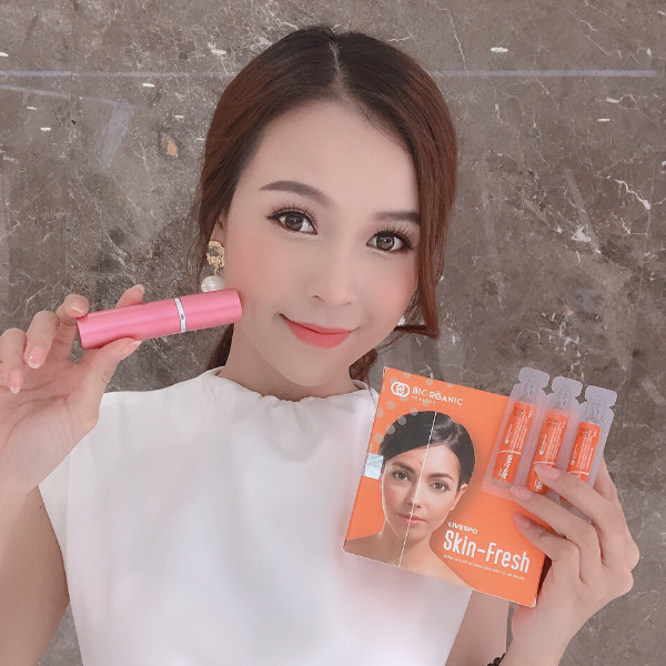 Skin Fresh - Bào tử lợi khuẩn dạng xịt bay mụn, kháng khuẩn, trắng mịn da combo 2 hộp(6 tỷ lợi khuẩn  sống/5ml dành cho da mụn mủ, mụn bọc, mụn cám,viêm da và người dị ứng kem trộn, kem lột da)