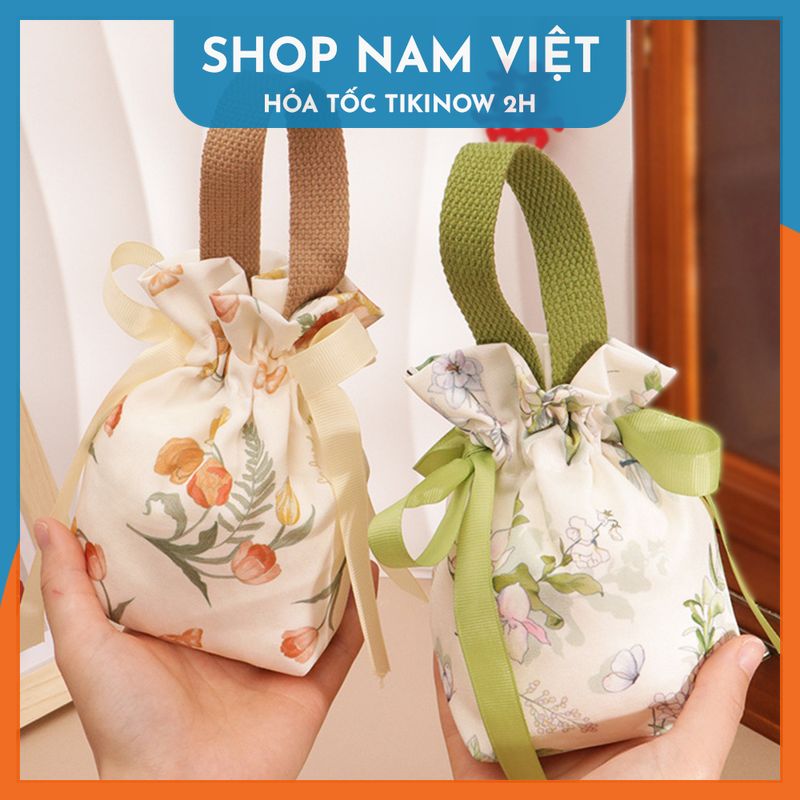 Túi Vải Canvas Đựng Bánh Kẹo, Quà Tặng Tết